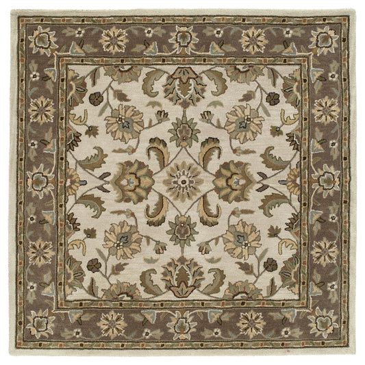Kaleen Tara Square Collection Light Linen Area Rug 11'9" x 11'9"