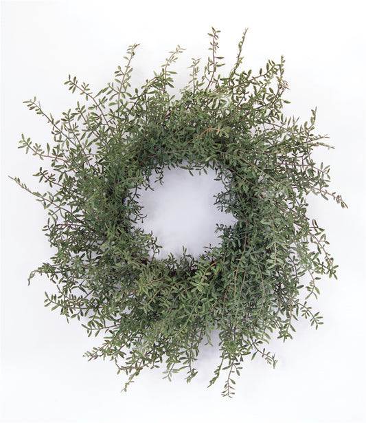 Spring Foliage Wreath 24"D Plastic/Rattan