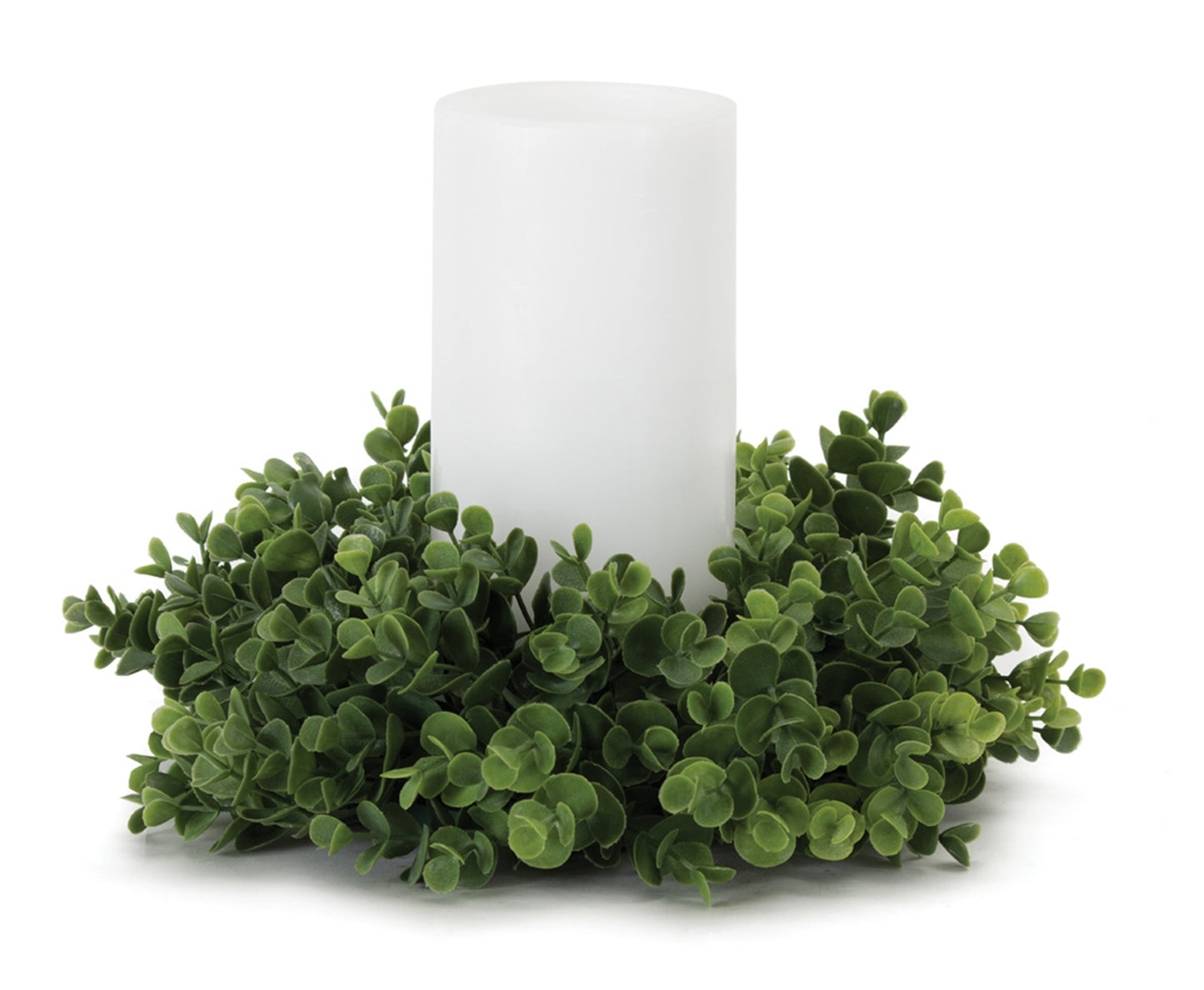 Eucalyptus Candle Ring (Set Of 6) 12"D Plastic (Fits A 4" Candle)
