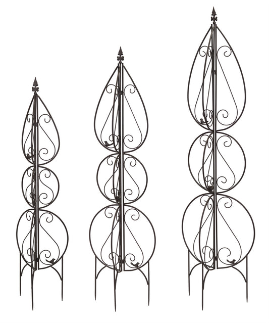 Trellis (Set Of 3) 51"H, 59"H, 66.5"H Metal