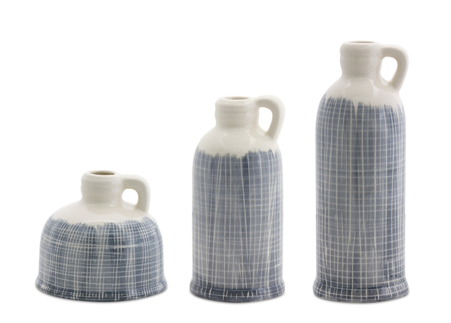 Jugs (Set Of 3) 5"H, 8.5"H, 10.25"H Terra Cotta