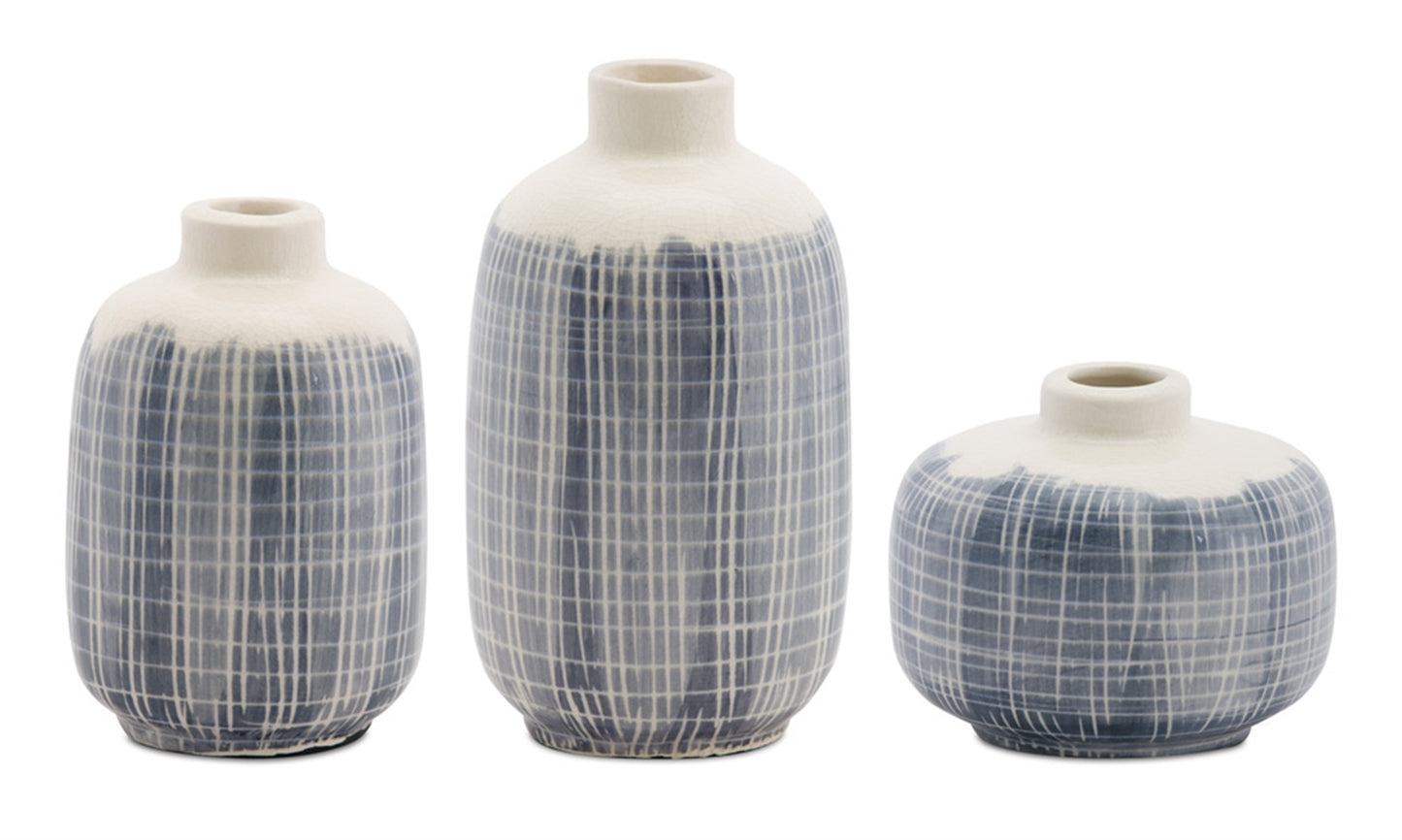 Mini Vase (Set Of 3) 3.5"H, 5.25"H, 6.25"H Terra Cotta