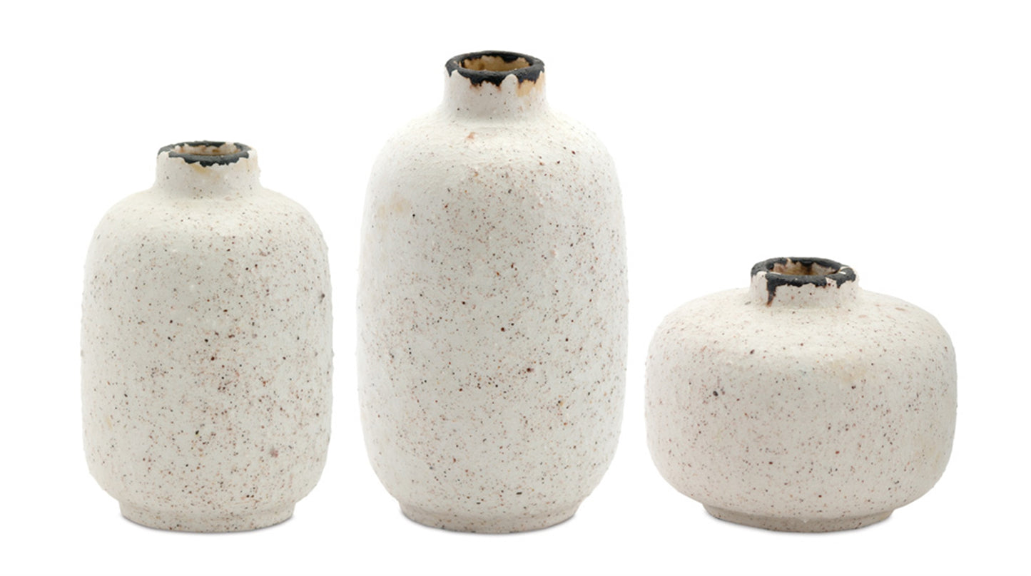 Mini Vase (Set Of 3) 3.5"H, 5.25"H, 6.5"H Terra Cotta