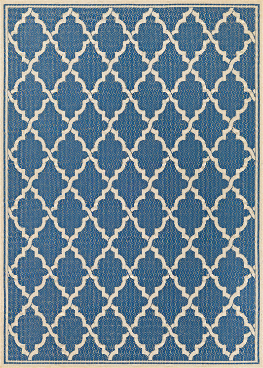 Couristan Monaco Ocean Port Azure-Sand Rug 7'6" x 10'9"