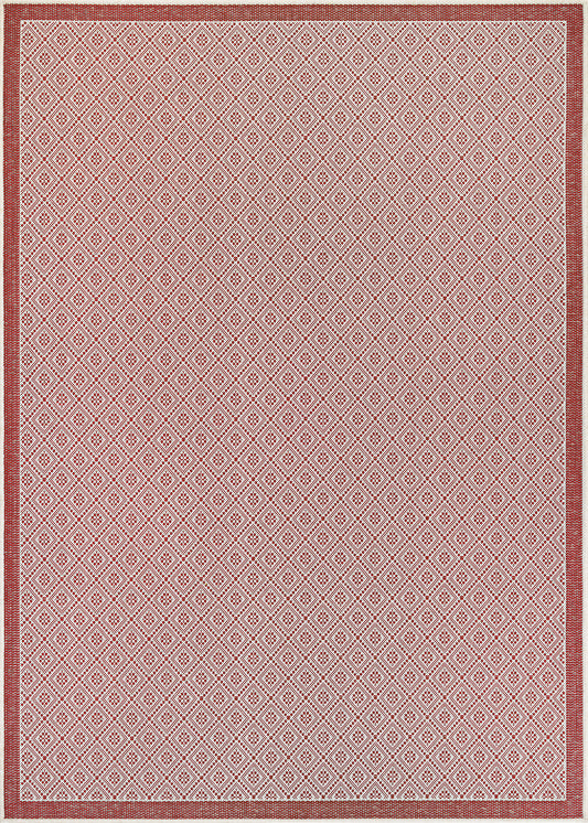 Couristan Monaco Sea Pier Sand-Maroon Runner Rug 2'3" x 11'9"