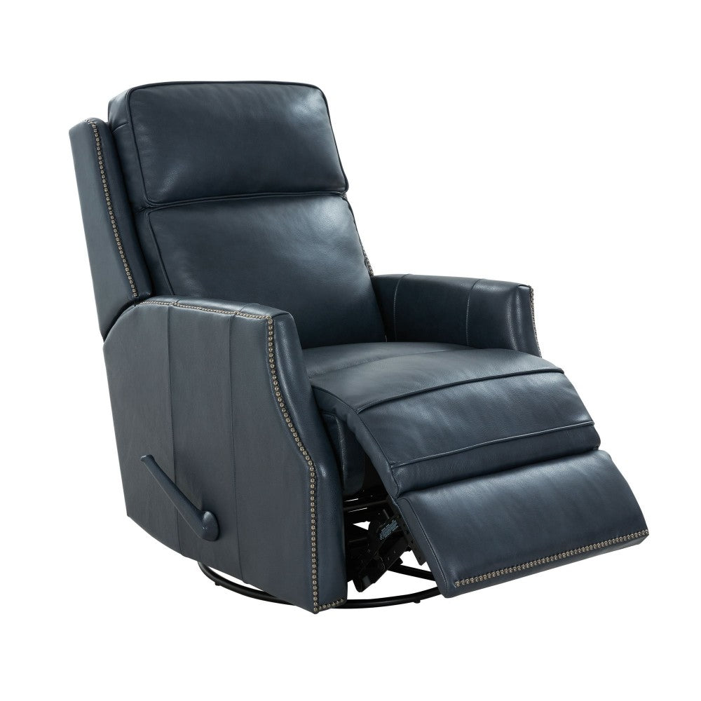 8-1120 Aniston Swivel Glider Recliner, Barone Navy Blue