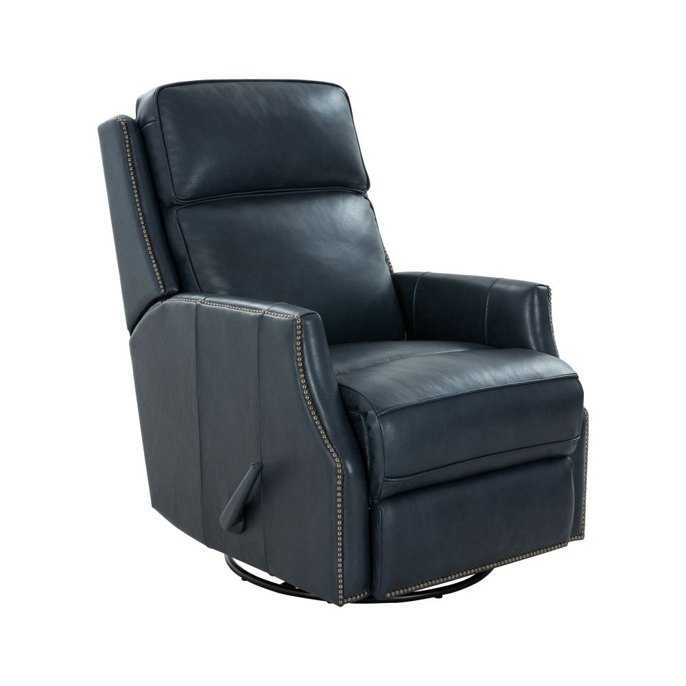 8-1120 Aniston Swivel Glider Recliner, Barone Navy Blue