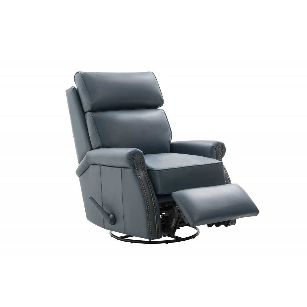 8-4001 Crews Swivel Glider Recliner, Prestin Yale Blue