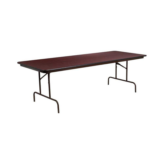 8-Foot High Pressure Mahogany Laminate Folding Banquet Table