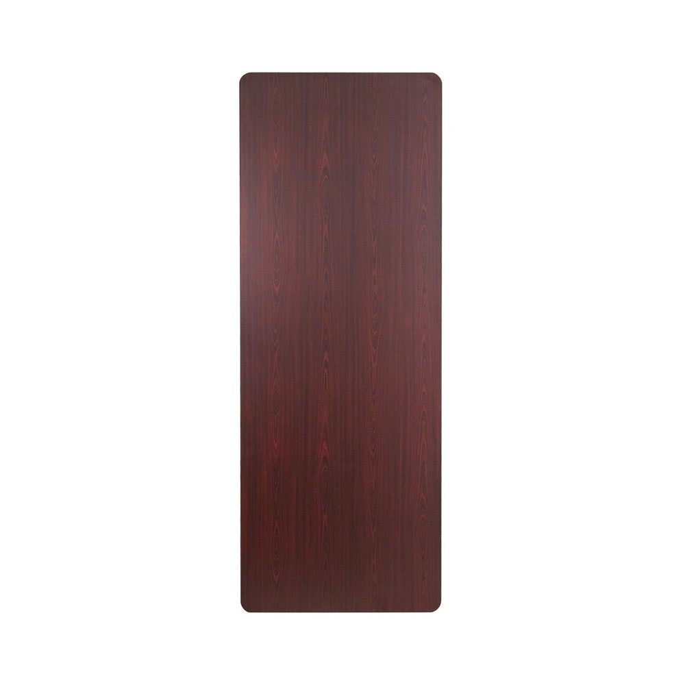 8-Foot High Pressure Mahogany Laminate Folding Banquet Table