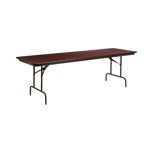 8-Foot High Pressure Mahogany Laminate Folding Banquet Table