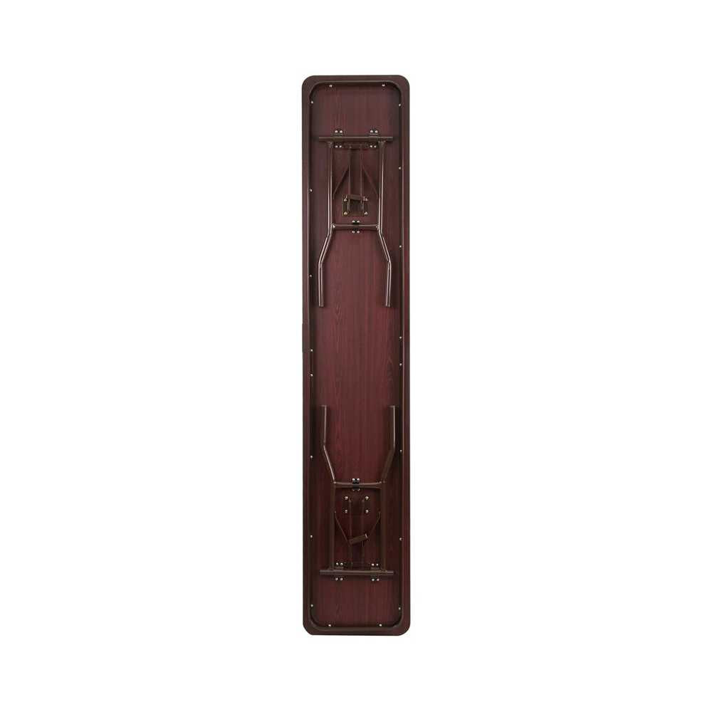 8-Foot High Pressure Mahogany Laminate Folding Training Table