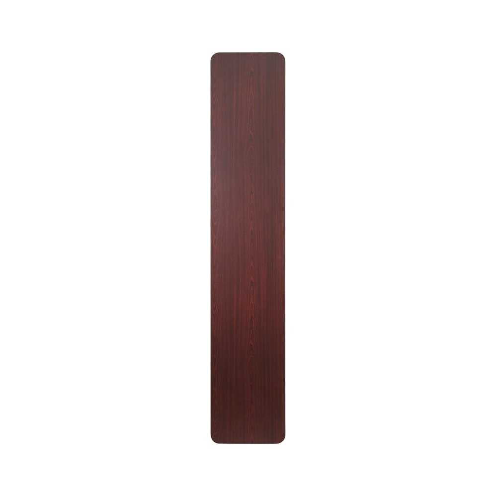 8-Foot Mahogany Melamine Laminate Folding Training Table