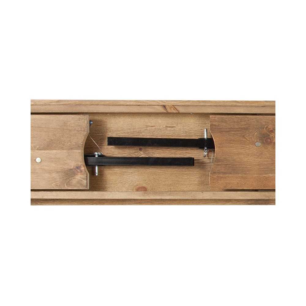 8' x 12'' Antique Rustic Solid Pine Folding Farm Bench with 3 Legs