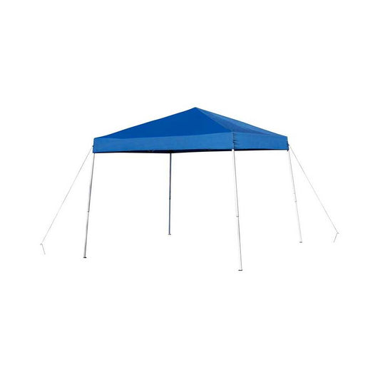 8'x8' Blue Outdoor Pop Up Event Slanted Leg Canopy Tent with Carry Bag