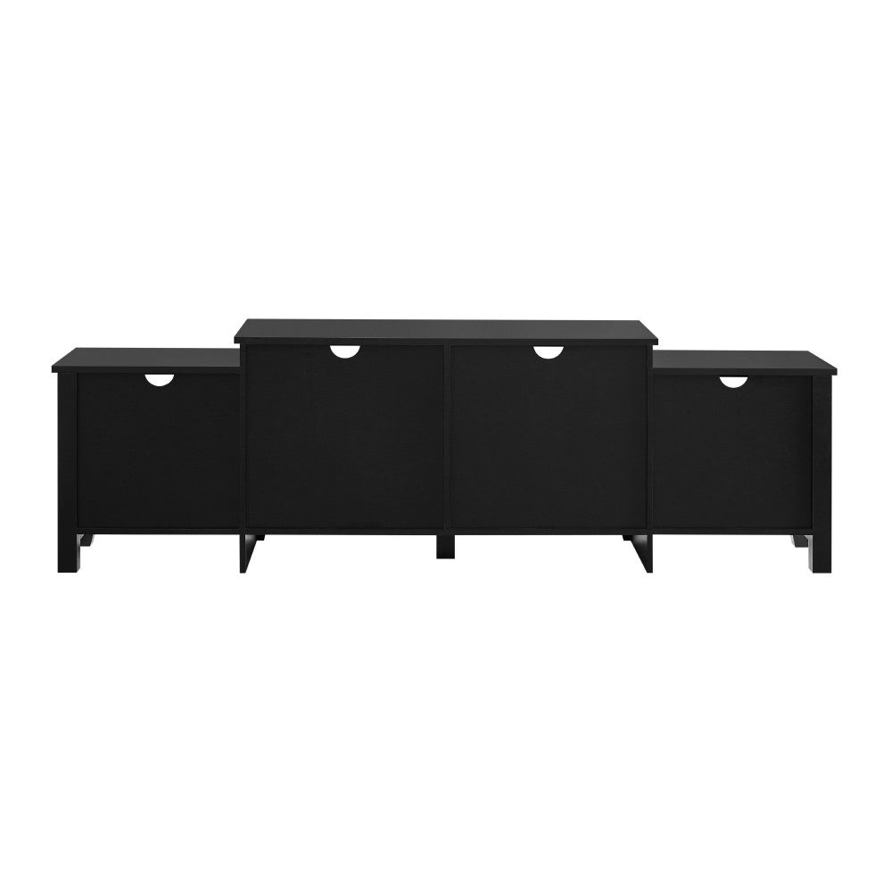 80" Simple Tiered Top TV Stand - Solid Black