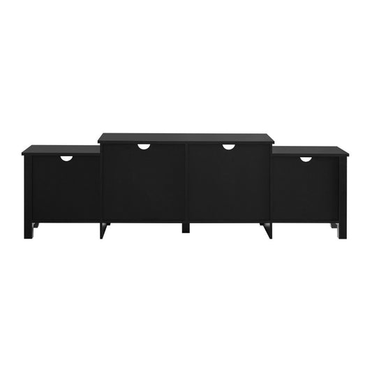 80" Simple Tiered Top TV Stand - Solid Black