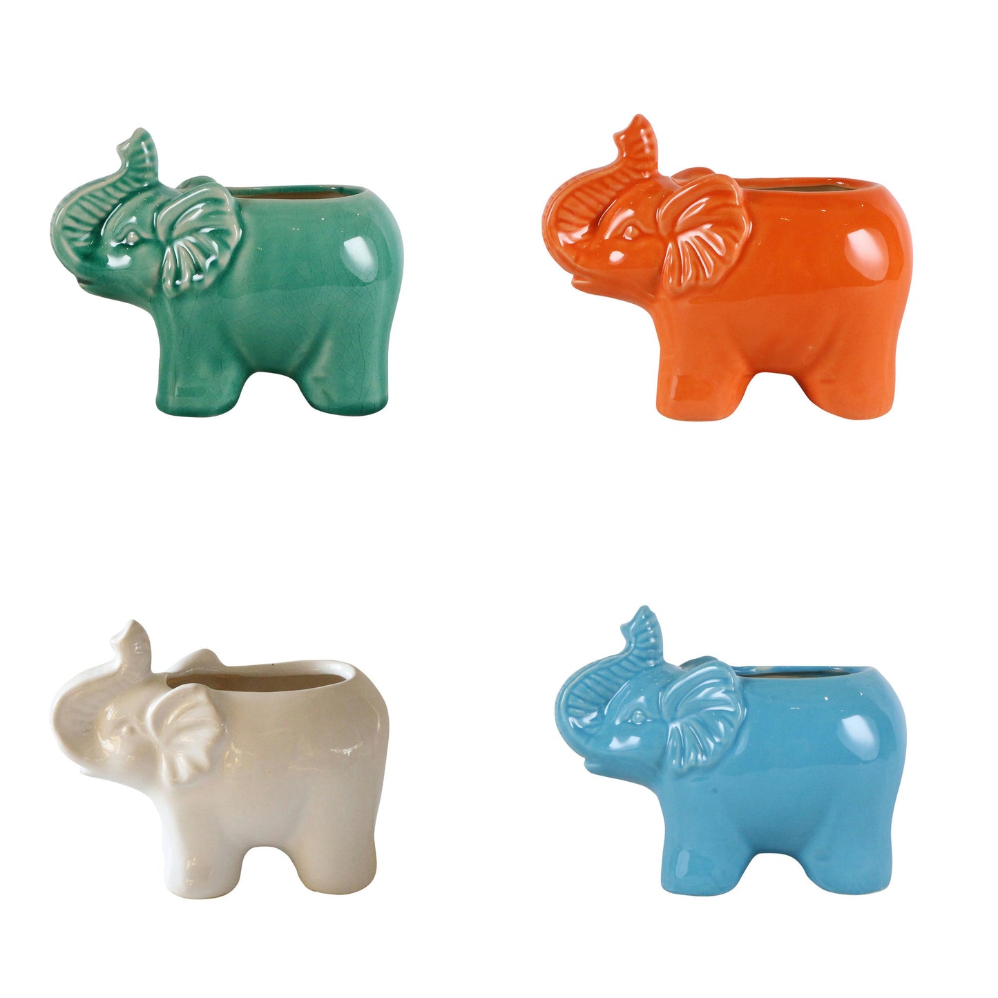 S/4 7" Elephant Citro Candle By Liv & Skye, 8oz