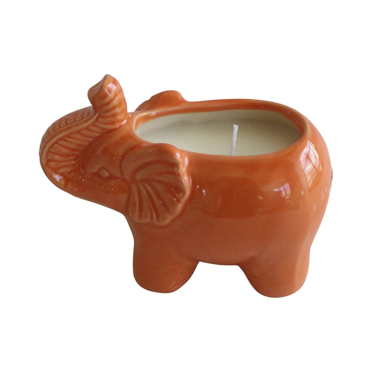 S/4 7" Elephant Citro Candle By Liv & Skye, 8oz