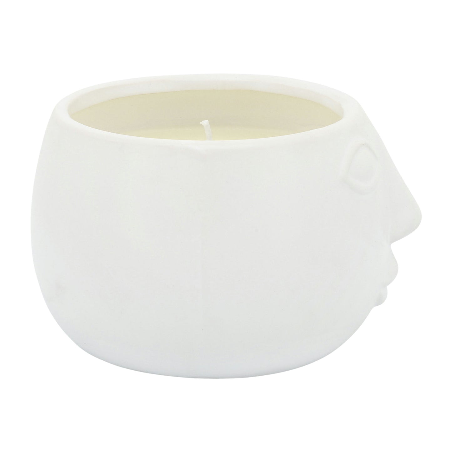 5" Citronella Face Candle, White 10oz