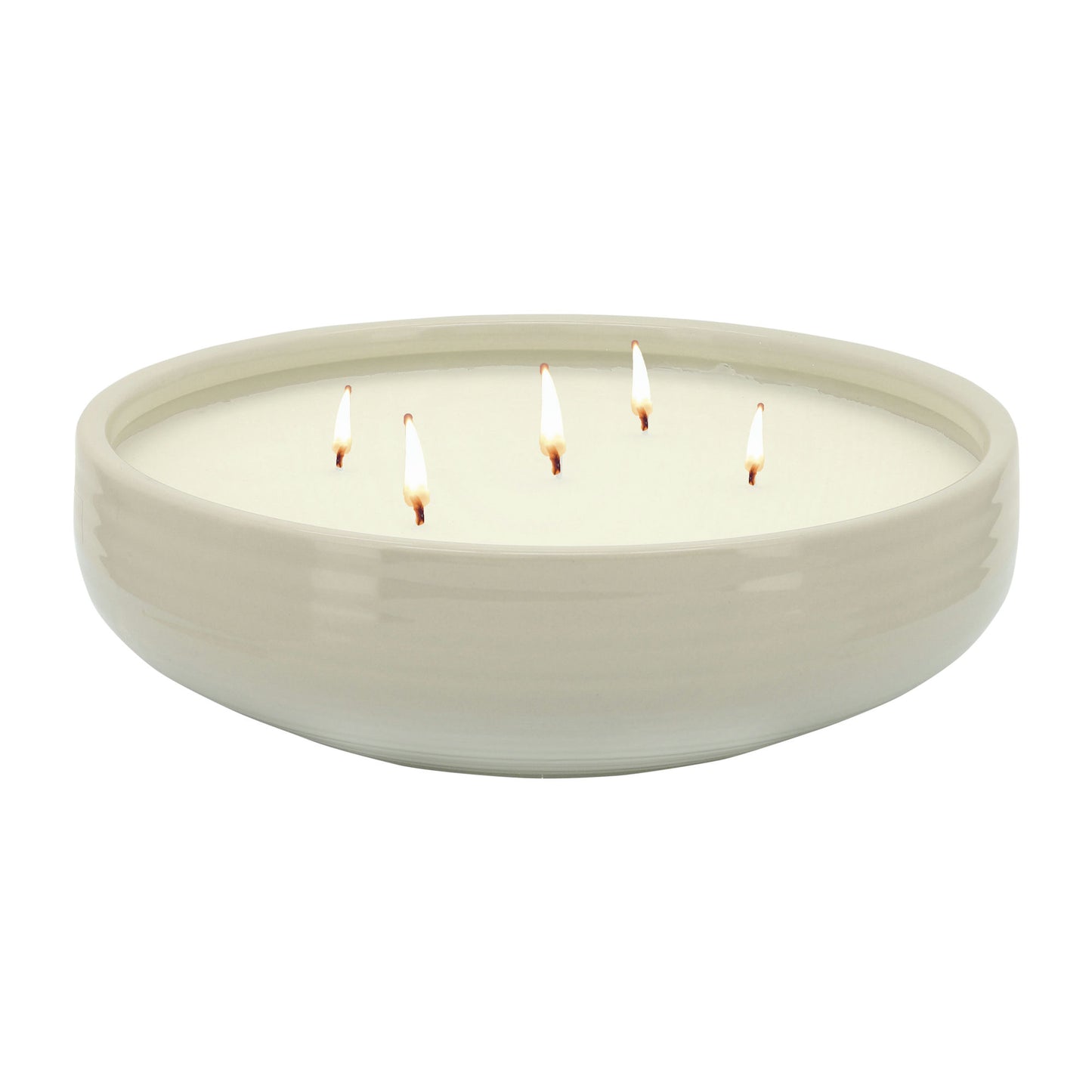 13" Bowl Citronella Candle By Liv & Skye 60oz, White