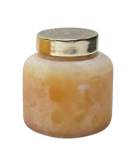 3" Candle On Frosted Glass, Peach 10oz