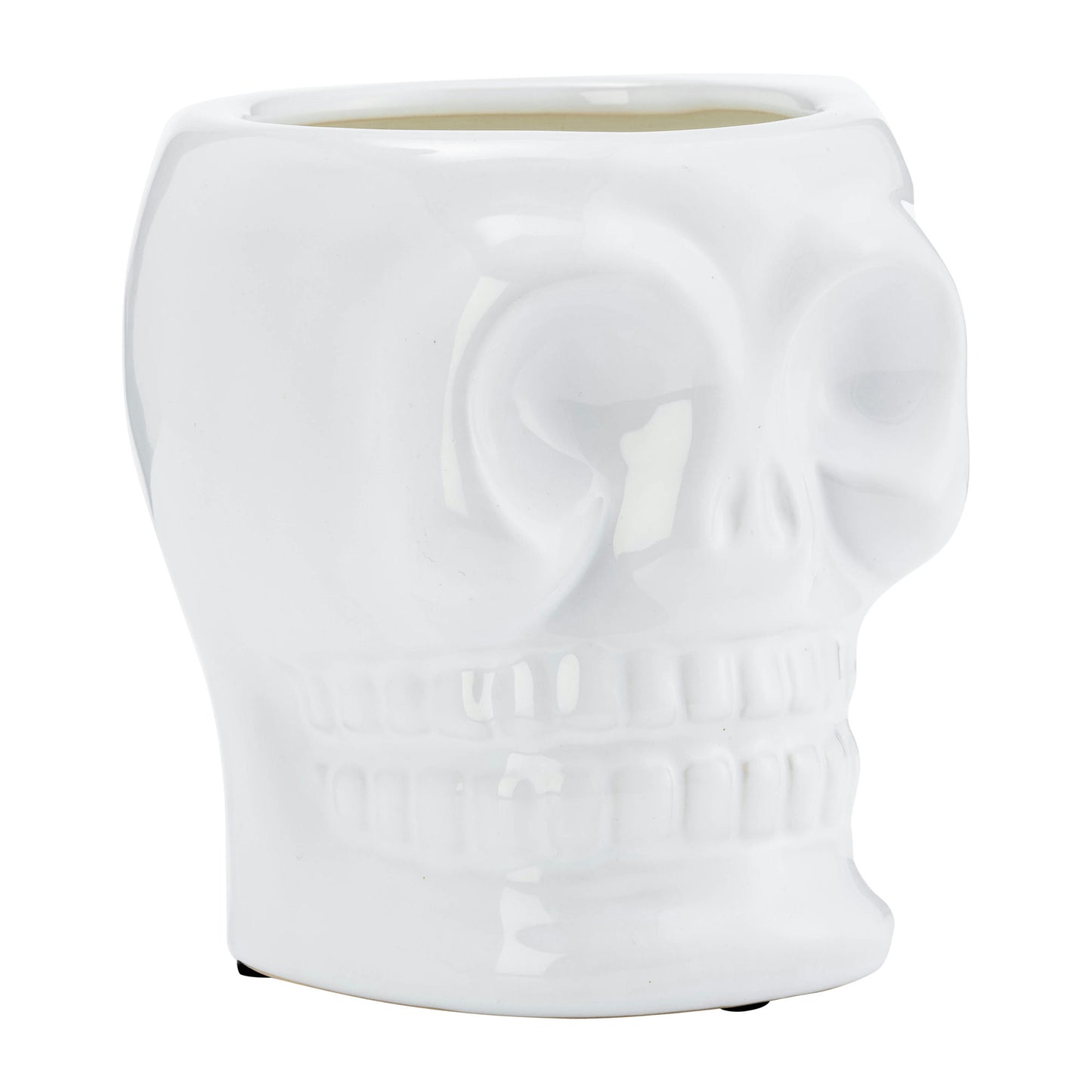 Cer, 5" Skull Scented Candle, White 14oz