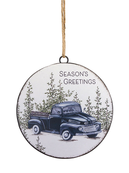 Truck And Tree Disc 6.5"H (Set Of 12) Metal