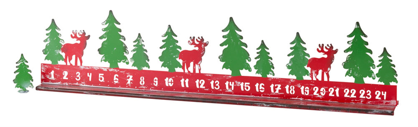 Christmas Countdown 23.5"L x 5.5"H (Set Of 2) Metal