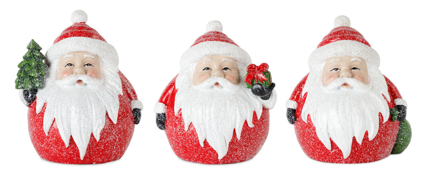 Santa (Set Of 6) 5"H Resin