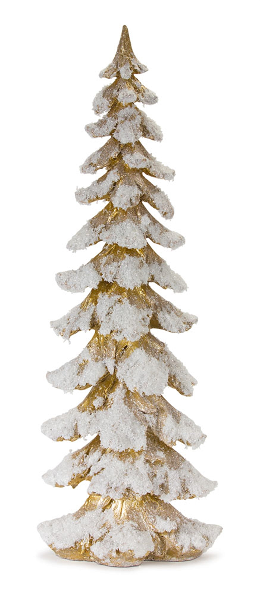 Tree 26"H Resin, Gold, White