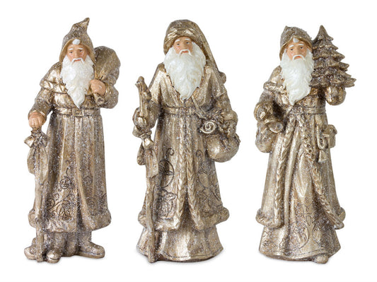 Santa (Set Of 3) 12.25"H Resin