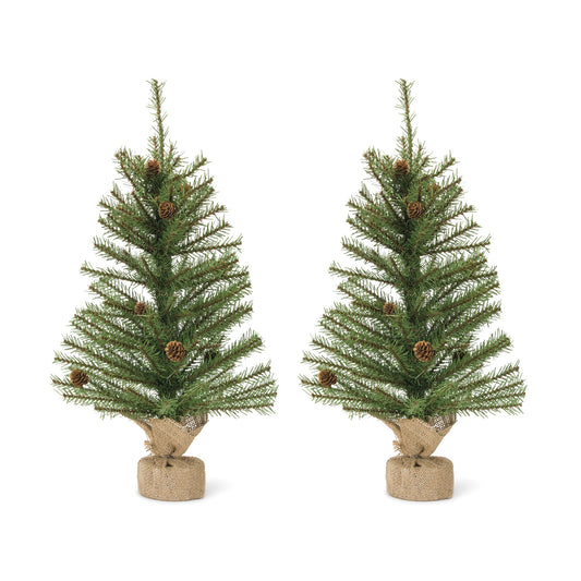 Mini Pine Tree 2'H (Set Of 2) Pvc