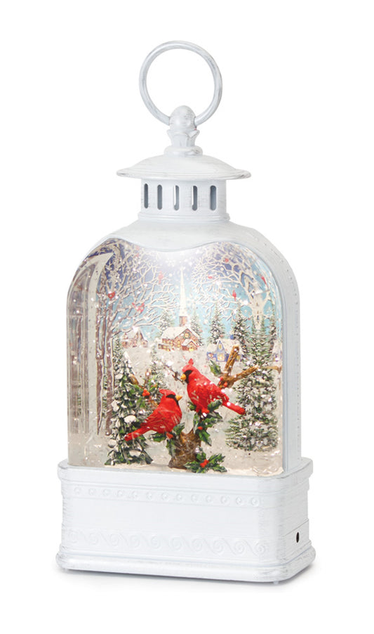 Snow Globe Lantern W/Santa 10.5"H Plastic 6 Hr Timer