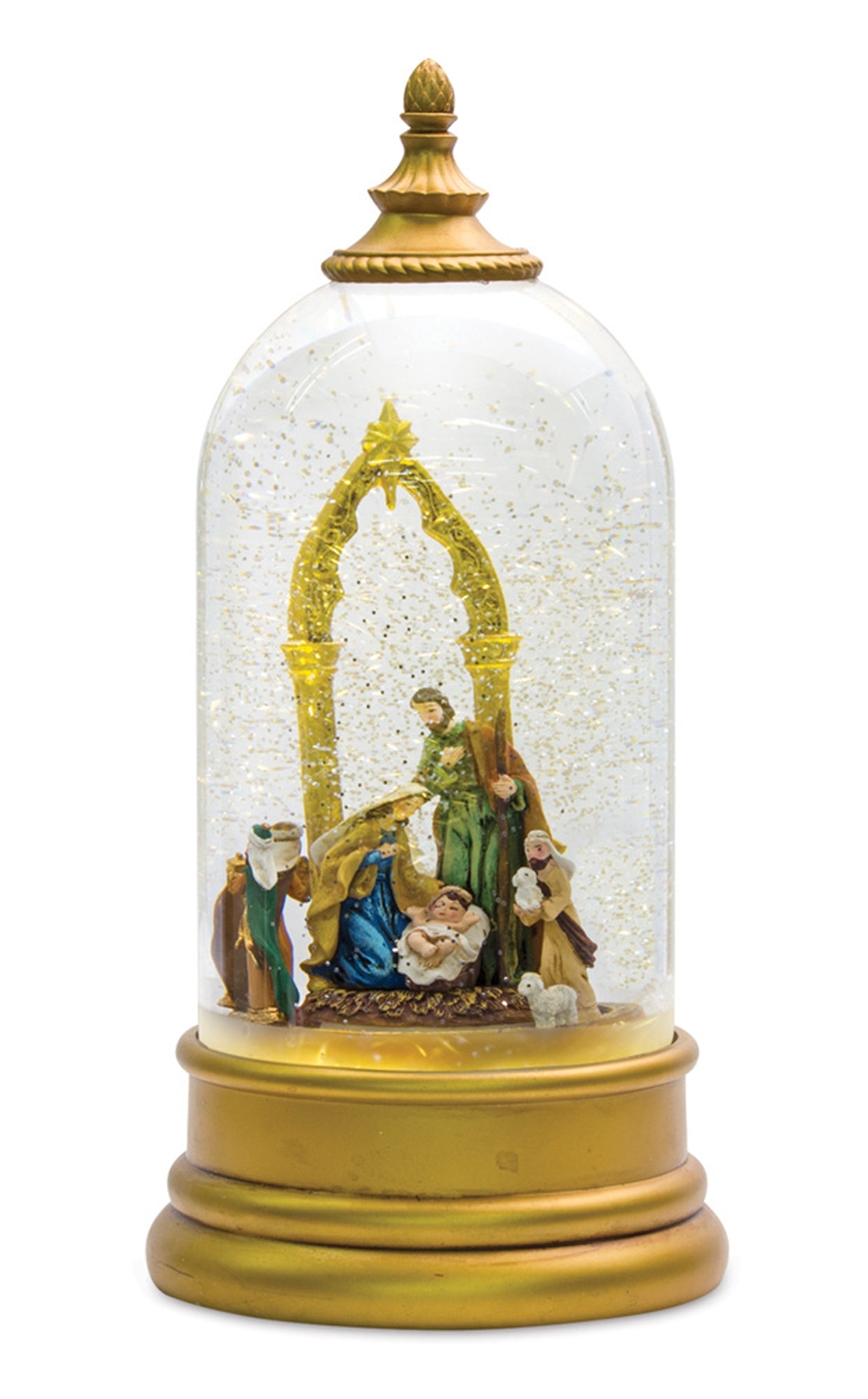 Nativity Snow Globe 10.5"H Plastic 6 Hr Timer