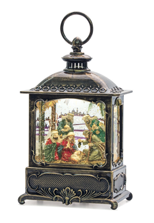 Nativity Snow Globe 10"H Plastic 6 Hr Timer