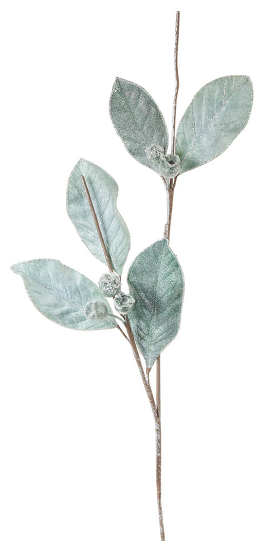Magnolia Leaf Spray 34.5"H (Set Of 6) Velvet/Paper