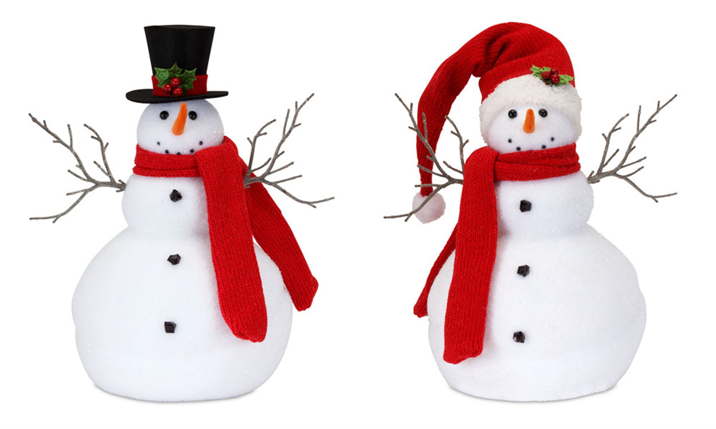 Snowman (Set Of 2) 13.25"H, 15.5"H Foam/Polyester
