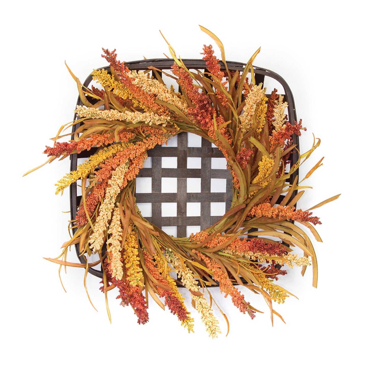 Wreath And Wicker Wall DÃ©cor 20"Sq Foam/Willow
