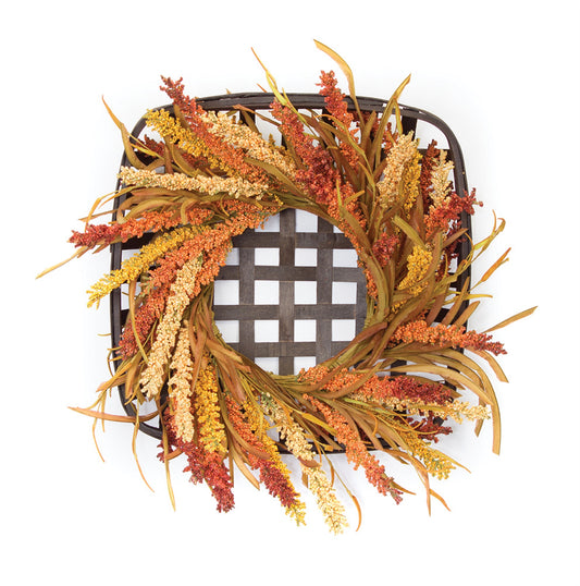 Wreath And Wicker Wall DÃ©cor 20"Sq Foam/Willow
