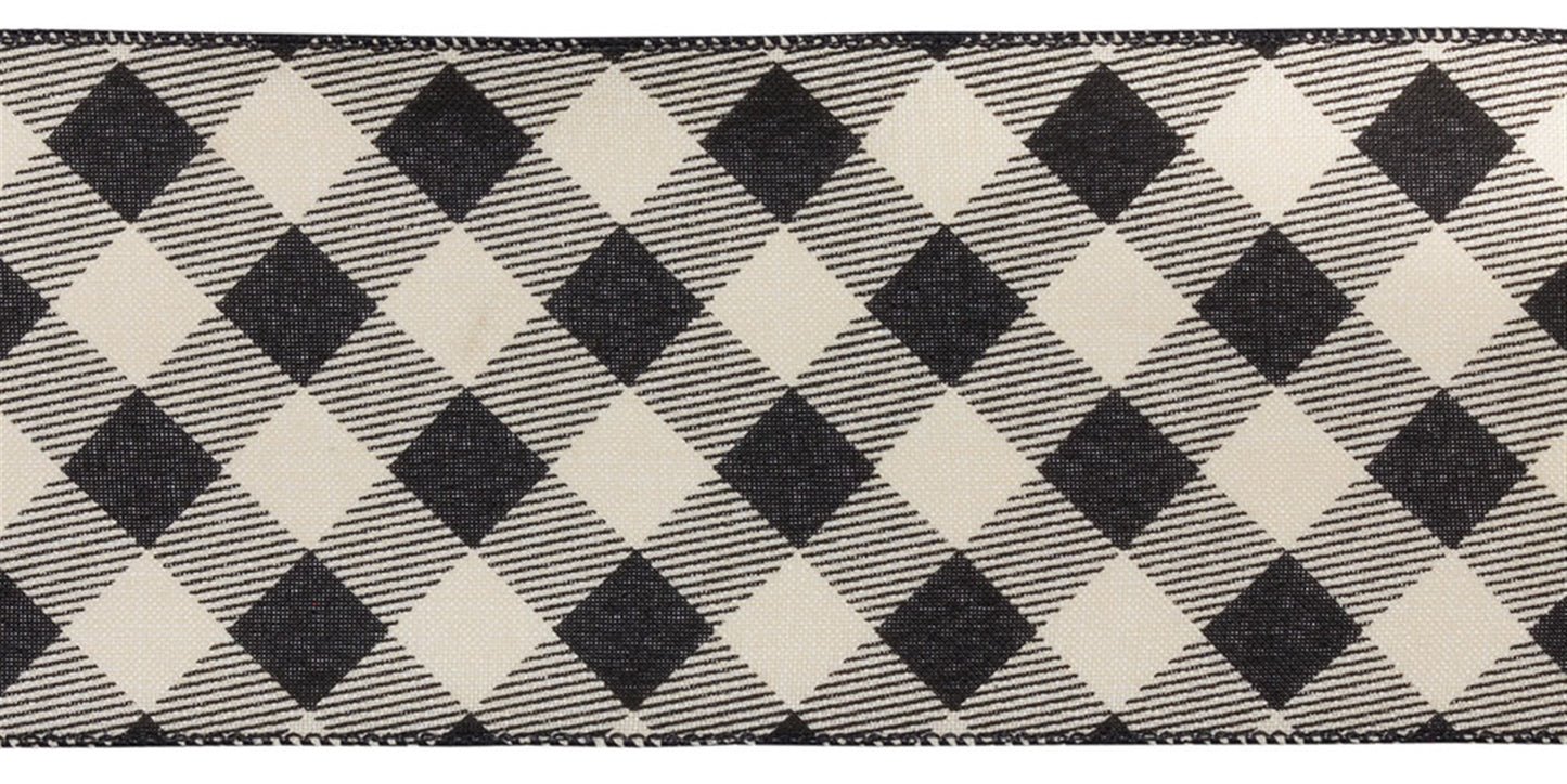 Ribbon 4" x 10 Yds. (Set Of 4) Wired Polyester