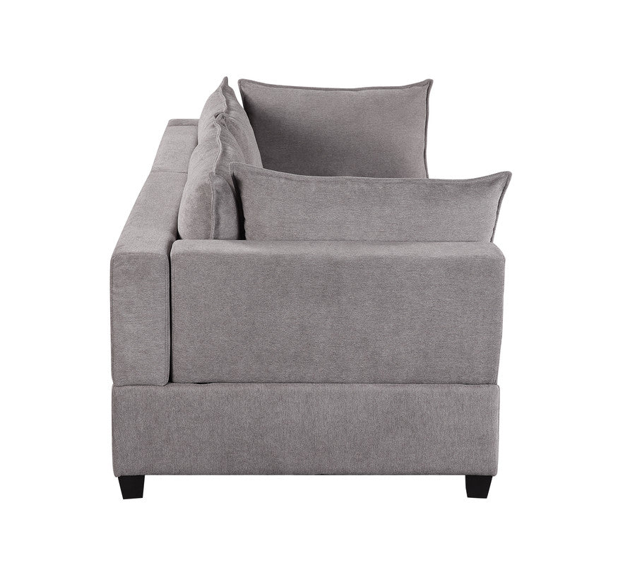 Lilola Home Madison Light Gray Fabric Loveseat