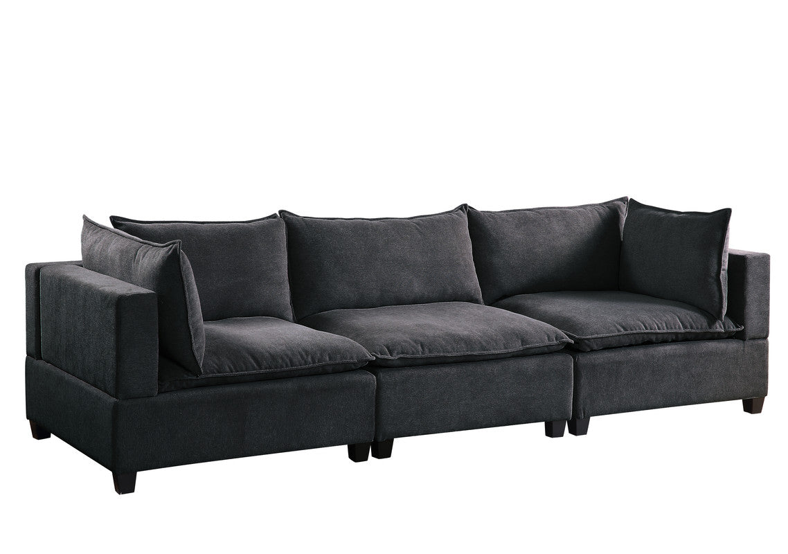 Lilola Home Madison Dark Gray Fabric Sofa Couch