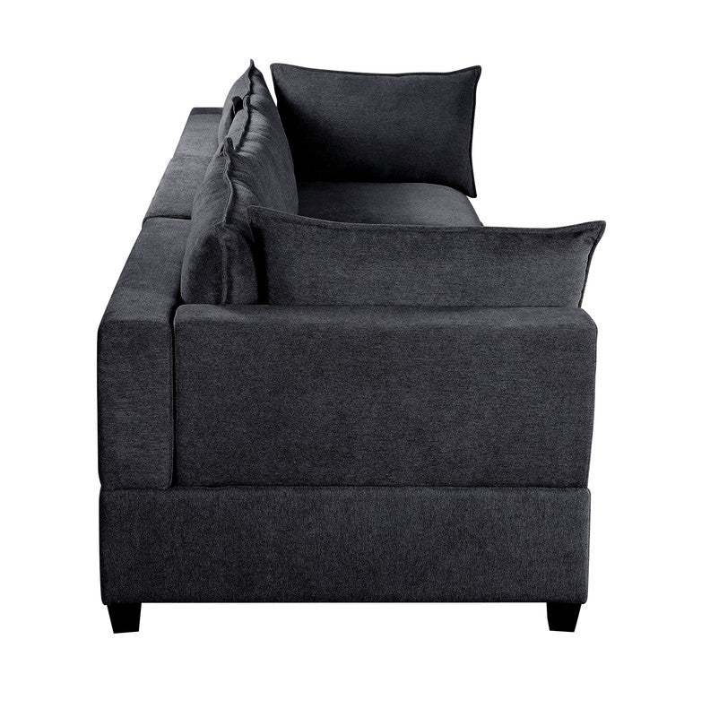 Lilola Home Madison Dark Gray Fabric Sofa Couch