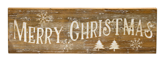 Merry Christmas Sign 31.5"L x 9.75"H Wood