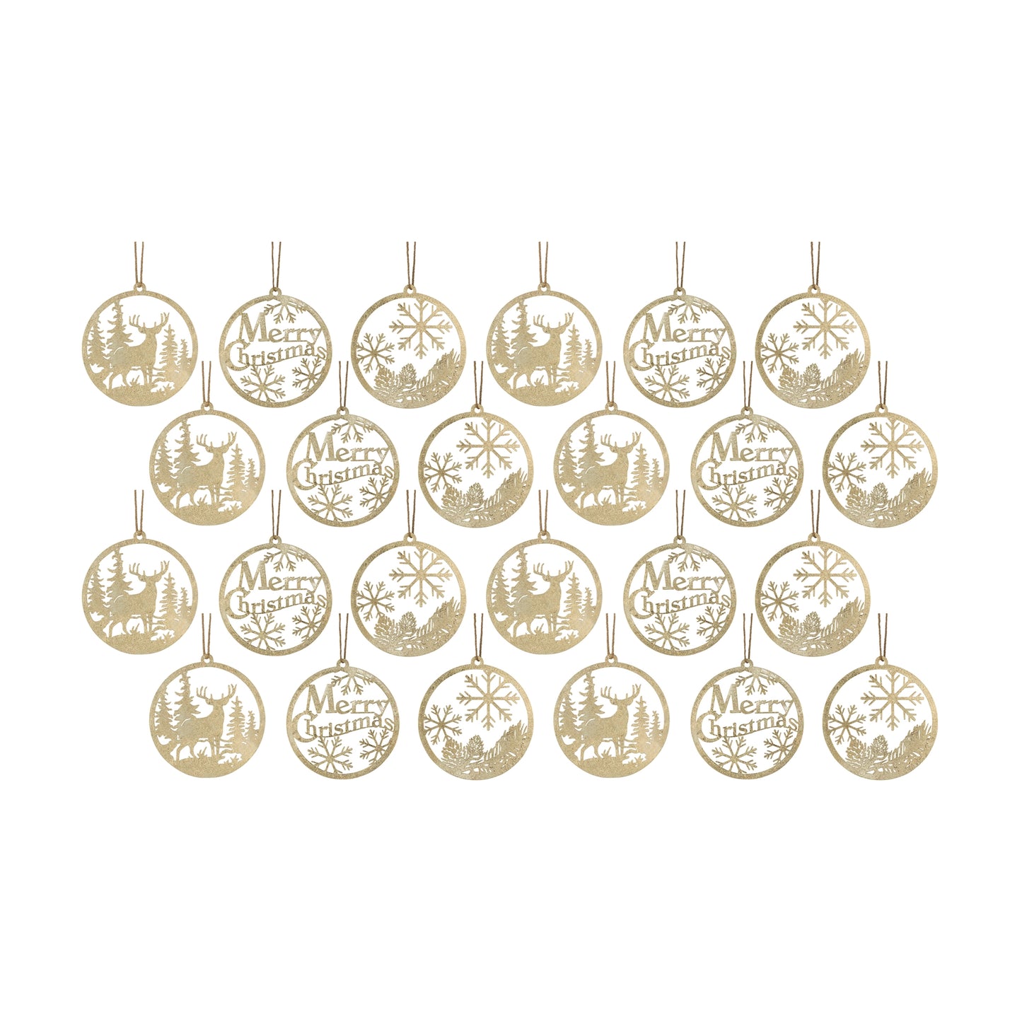 Ornament (Set Of 24) 17.5"H Iron