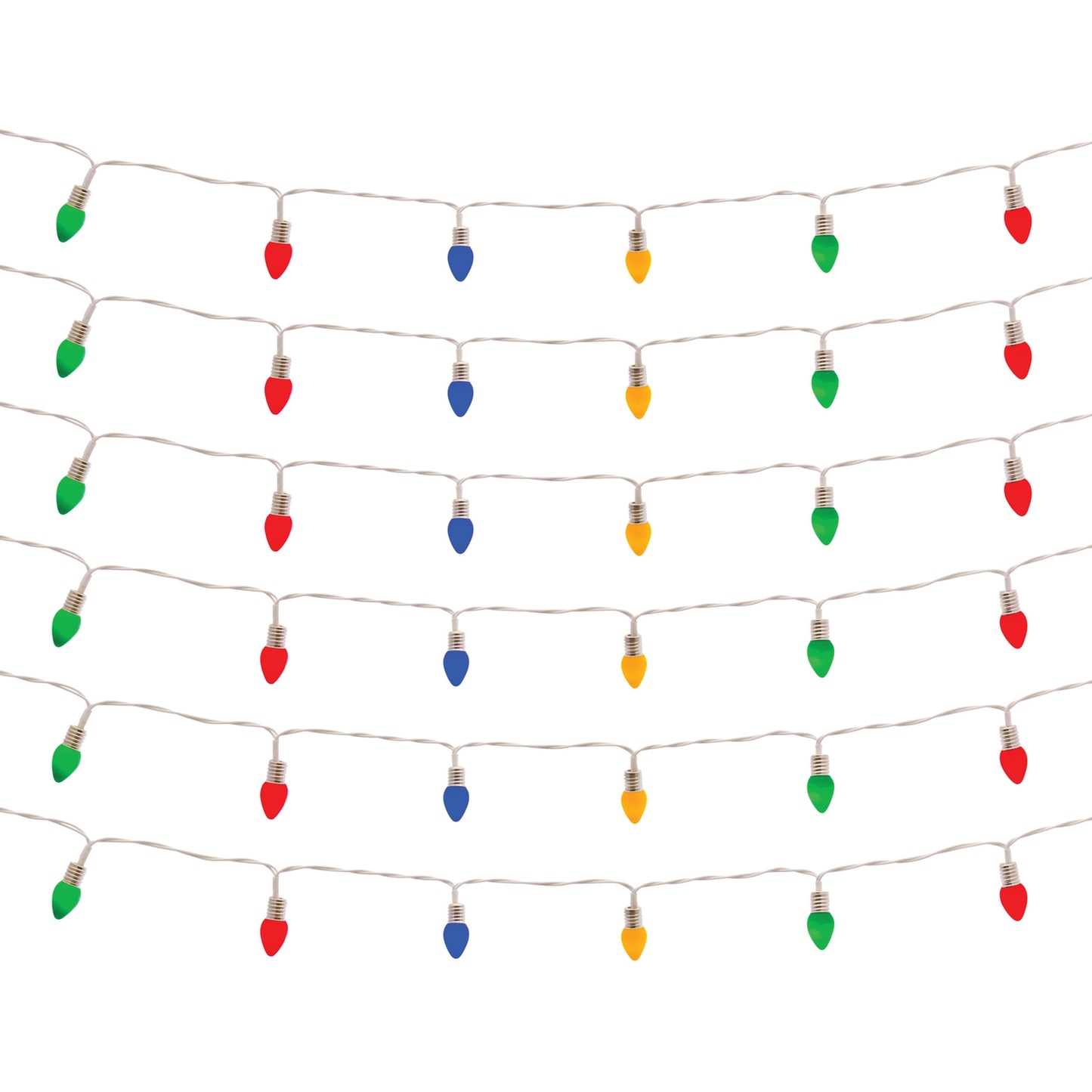 Led Light String 8'L (Set Of 6) Plastic/Copper 6 Hr Timer