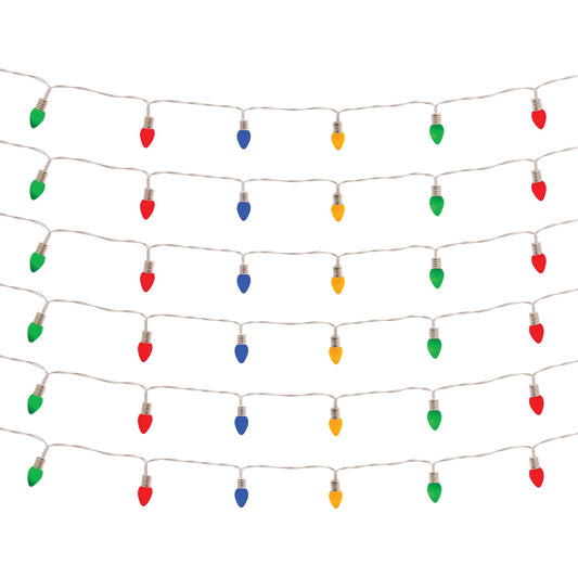 Led Light String 8'L (Set Of 6) Plastic/Copper 6 Hr Timer