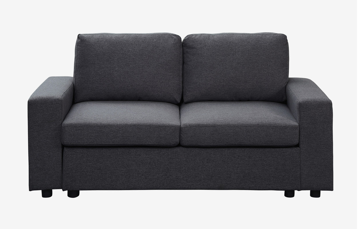 Lilola Home Brenton Loveseat in Dark Gray Linen