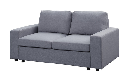 Lilola Home Brenton Light Gray Linen Loveseat